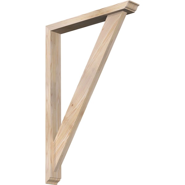 Ekena Millwork Traditional Traditional Smooth Bracket w/ Offset Brace, Douglas Fir, 3 1/2"W x 24"D x 36"H BKT0402X24X36TRA01SDF - main